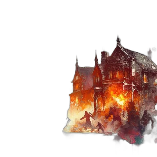 building, concept art, watercolor, fantasy art transparent PNG cut-out