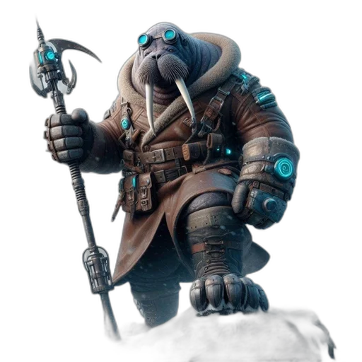 staff, creature, robot, concept art transparent PNG cut-out