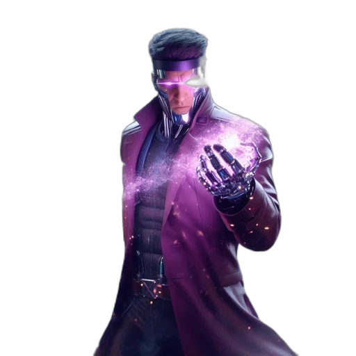 jacket, mask, face, staff transparent PNG cut-out