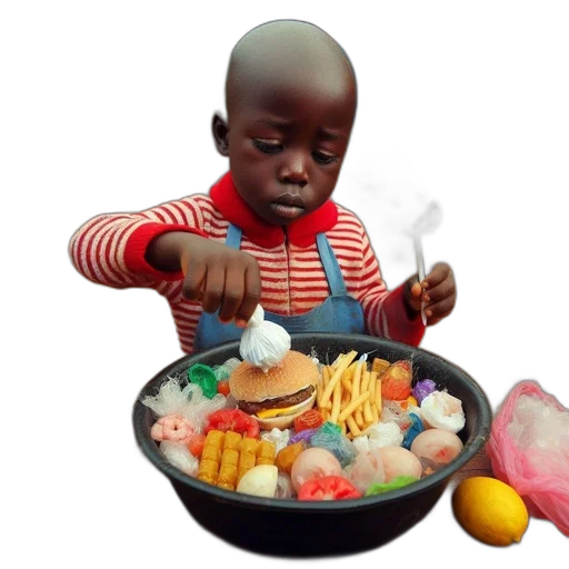 food, creature, robot, 3d render transparent PNG cut-out