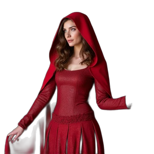 dress, concept art, fantasy art, red transparent PNG cut-out