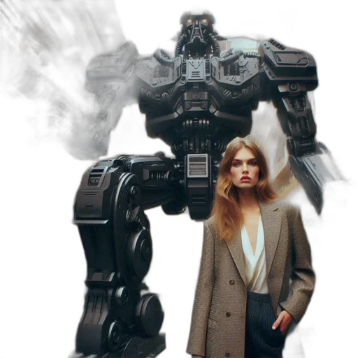 robot, jacket, concept art, fantasy art transparent PNG cut-out