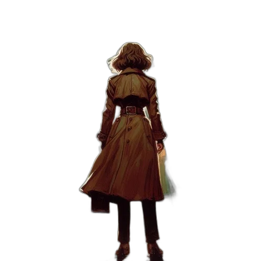 dress, jacket, staff, hat transparent PNG cut-out