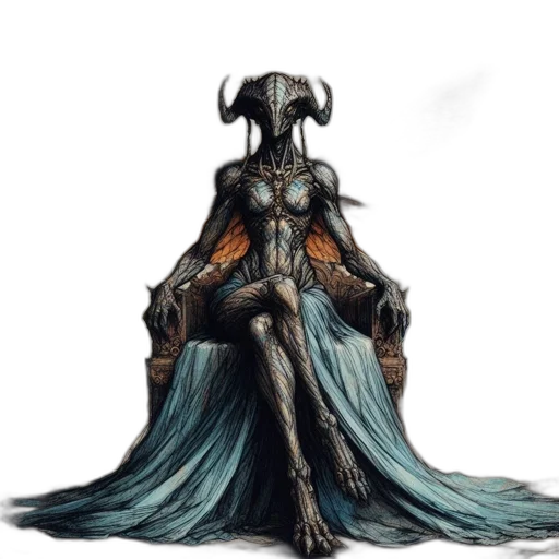 dress, dragon, crown, creature transparent PNG cut-out