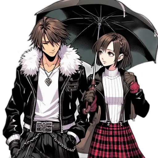 umbrella, jacket, concept art, pixel art transparent PNG cut-out
