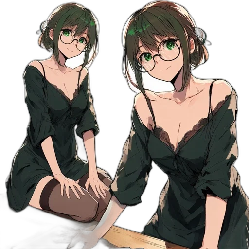 dress, creature, weapon, staff transparent PNG cut-out