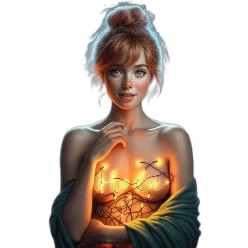 jewelry, dress, fantasy art, photorealistic transparent PNG cut-out