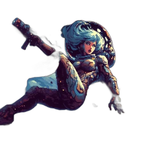 robot, creature, weapon, staff transparent PNG cut-out
