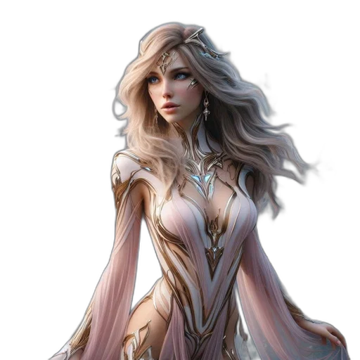 dress, fantasy art, concept art, comic book art transparent PNG cut-out