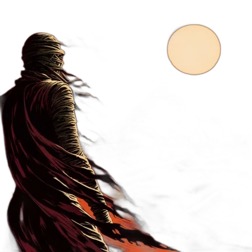 mask, jacket, sword, hair transparent PNG cut-out