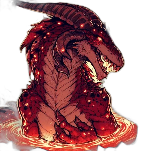 dragon, creature, staff, animal transparent PNG cut-out
