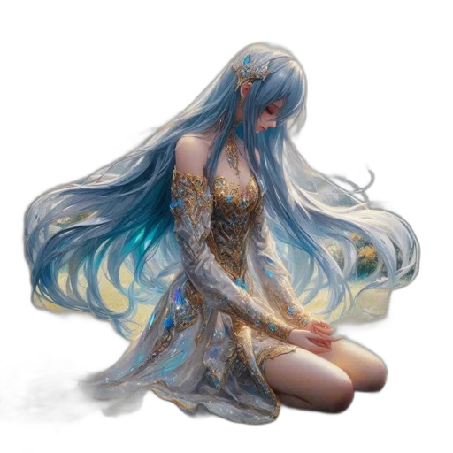dress, dragon, jewelry, mask transparent PNG cut-out