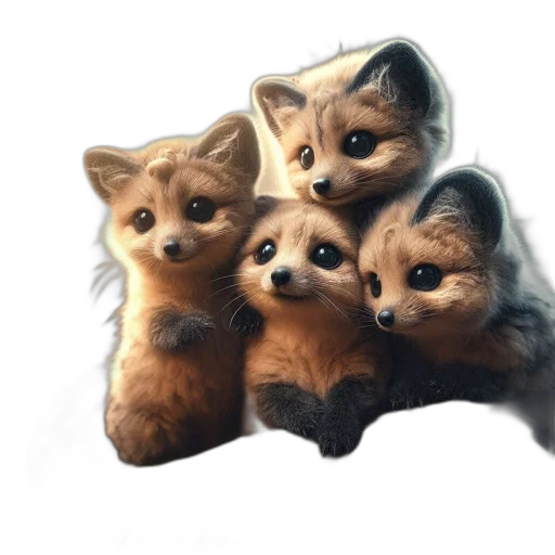animal, staff, 3d render, oil painting transparent PNG cut-out