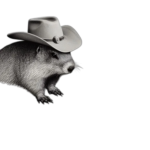 hat, animal, creature, photorealistic transparent PNG cut-out