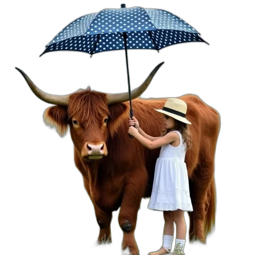 umbrella, animal, hat, dress transparent PNG cut-out