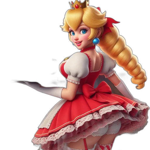 dress, staff, weapon, crown transparent PNG cut-out