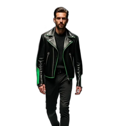 jacket, cyberpunk, concept art, 3d render transparent PNG cut-out