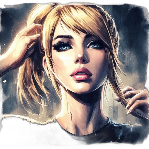 face, comic book art, photorealistic, fantasy art transparent PNG cut-out