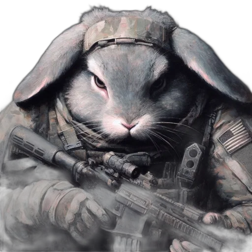 animal, weapon, jacket, photorealistic transparent PNG cut-out