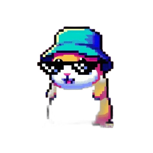 hat, staff, creature, robot transparent PNG cut-out