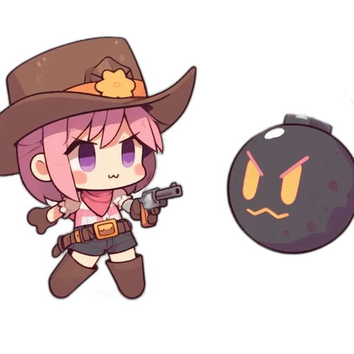 weapon, hat, pixel art, anime transparent PNG cut-out