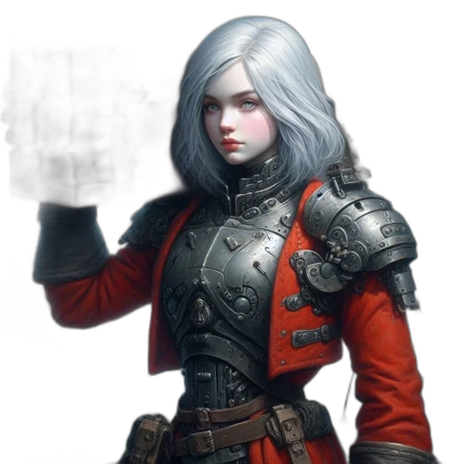 staff, jacket, face, weapon transparent PNG cut-out
