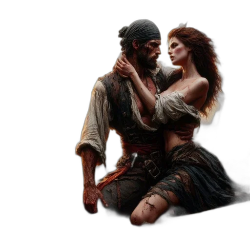 fantasy art, concept art, photorealistic, oil painting transparent PNG cut-out