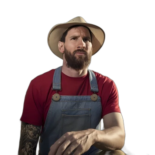 hat, staff, face, animal transparent PNG cut-out
