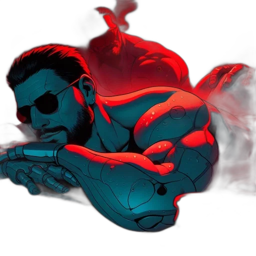 comic book art, concept art, cartoon, cyberpunk transparent PNG cut-out