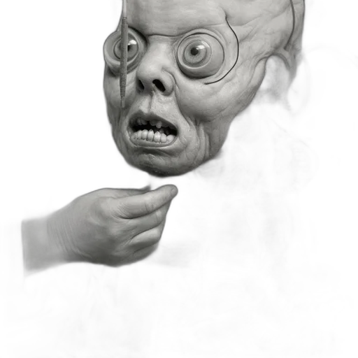 mask, face, creature, staff transparent PNG cut-out