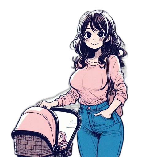 dress, staff, jacket, flower transparent PNG cut-out