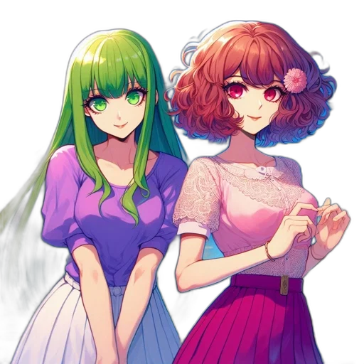 dress, staff, anime, pixel art transparent PNG cut-out