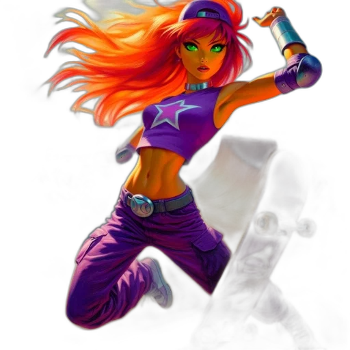 comic book art, concept art, fantasy art, cartoon transparent PNG cut-out
