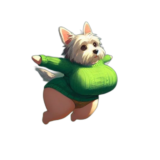 animal, creature, staff, jacket transparent PNG cut-out