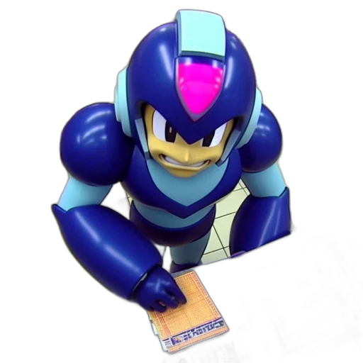 robot, 3d render, concept art, vaporwave transparent PNG cut-out