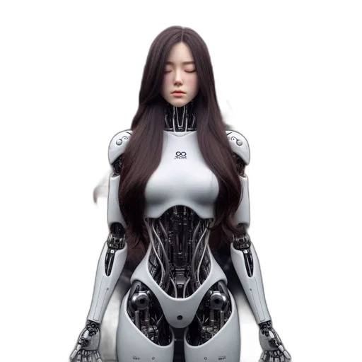 robot, dress, concept art, cyberpunk transparent PNG cut-out