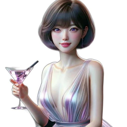 dress, jewelry, face, robot transparent PNG cut-out