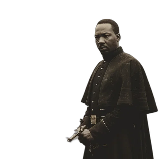 staff, sword, jacket, face transparent PNG cut-out