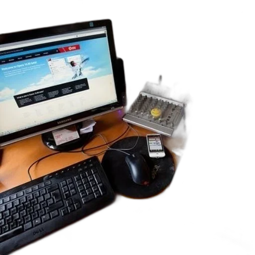 staff, 3d render, desk, samsung transparent PNG cut-out