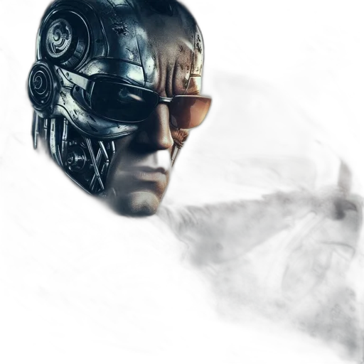 robot, mask, face, cyberpunk transparent PNG cut-out
