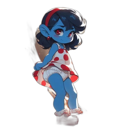 dress, staff, creature, concept art transparent PNG cut-out