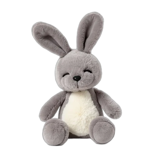 3d render, plush, toy, rabbit transparent PNG cut-out