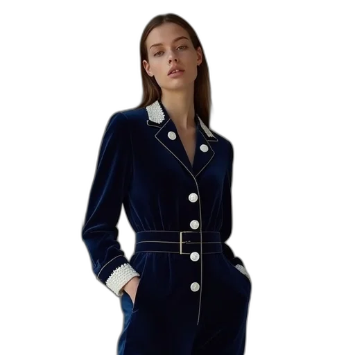 jacket, dress, staff, blue transparent PNG cut-out