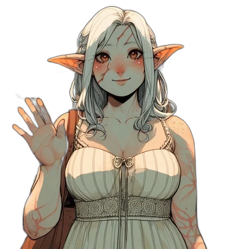 dress, creature, fantasy art, concept art transparent PNG cut-out