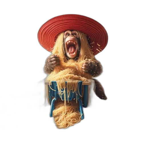 hat, animal, staff, creature transparent PNG cut-out