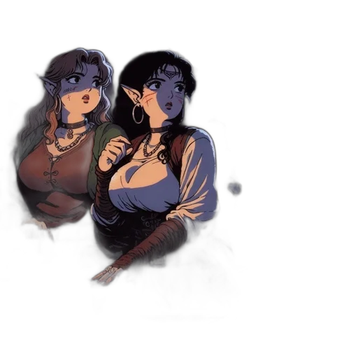 concept art, watercolor, pixel art, fantasy art transparent PNG cut-out