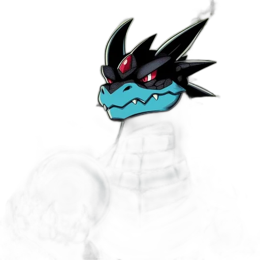 dragon, mask, creature, staff transparent PNG cut-out
