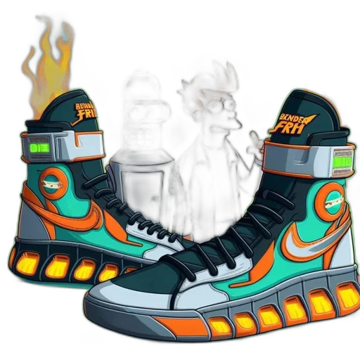 shoes, concept art, fantasy art, 3d render transparent PNG cut-out