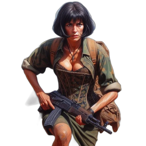 weapon, jacket, concept art, comic book art transparent PNG cut-out