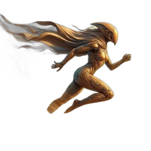 creature, hair, dragon, dress transparent PNG cut-out